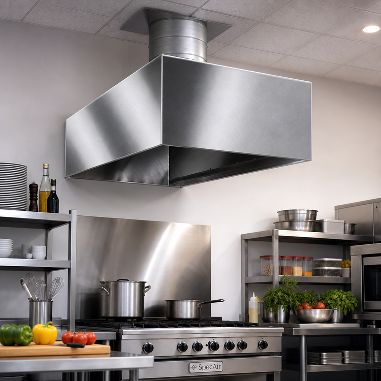 Product image #2 for SpecAir 36-Inch Square Condensate Hood with Exhaust Duct