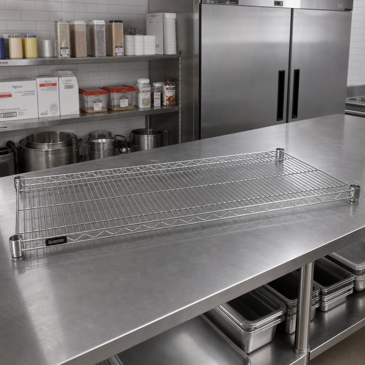 Product image #2 for Quantum 60 Inch x 14 Inch 304 Stainless Steel Wire Shelf