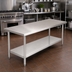 Thumbnail image #2 for John Boos Stallion Budget Stainless Steel Top Work Table, 72