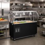 Thumbnail image #2 for Vollrath 2-Series Affordable Portable™ R38734A Mobile Refrigerated 3-Pan Cold Food Buffet Station with Clear Acrylic Breath Guard