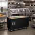 Thumbnail image #2 for Vollrath 2-Series Affordable Portable Refrigerated Cold Food Pan Buffet Station with Clear Acrylic Breath Guard, 3-Pan
