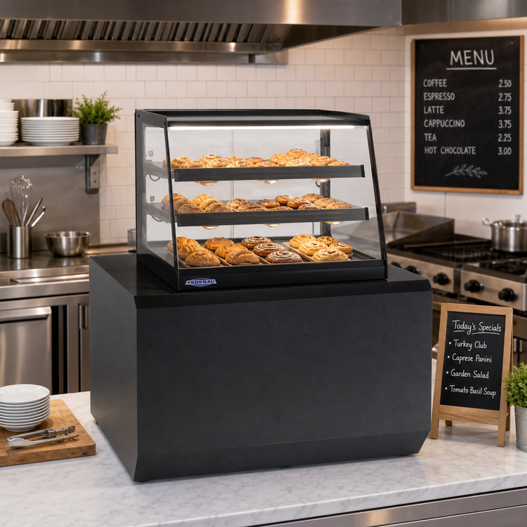 Product image #2 for 47-Inch Countertop Heated Merchandiser with 2 Adjustable Heated Shelves