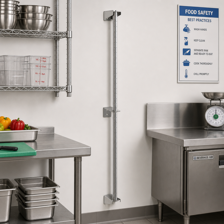 Product image #2 for Metro Super Erecta 54-Inch 304 Stainless Steel Wall-Mount Post and Brackets Kit