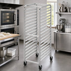Thumbnail image #2 for Channel Manufacturing 400AC 30-Pan Aluminum Bun Pan Rack, Front-Load, 2-Inch Spacing, 5-Inch Swivel Casters