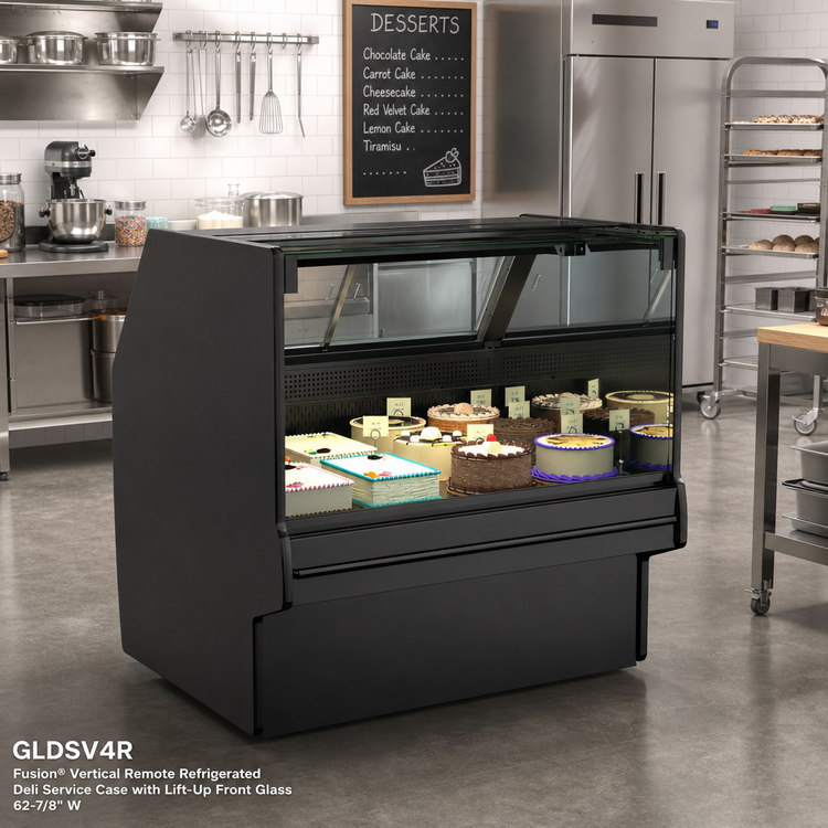 Product image #2 for Structural Concepts Fusion® Vertical Remote Refrigerated Deli Service Case with Lift-Up Front Glass, 62-7/8" W