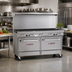 Thumbnail image #2 for Southbend Ultimate 60-Inch Gas Restaurant Range with 6 Burners, 24-Inch Griddle, Standard Oven, and Cabinet Base