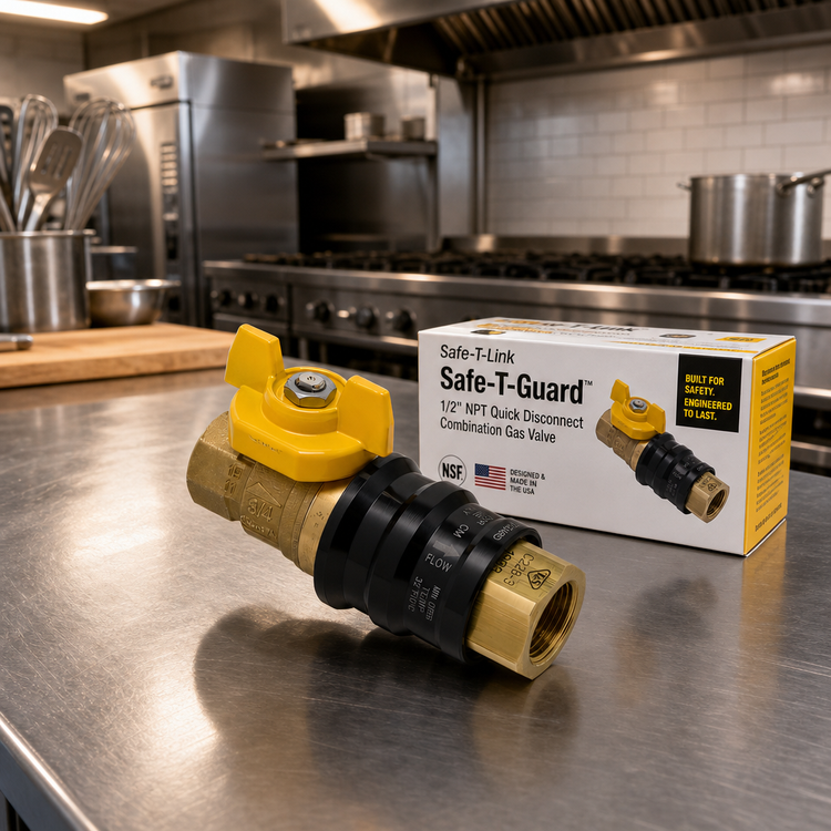 Product image #2 for Safe-T-Link Safe-T-Guard 1/2 Inch NPT Quick Disconnect Combination Gas Valve