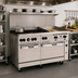 Thumbnail image #2 for Vulcan Endurance 60-Inch Commercial Gas Restaurant Range with 6 Open Burners, 24-Inch Griddle, and 2 Standard Ovens - Propane