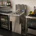 Thumbnail image #2 for BK Resources Slimline 1-Compartment Underbar Dump Sink with Faucet, Soap Dispenser, Basket Drain and Towel Dispenser