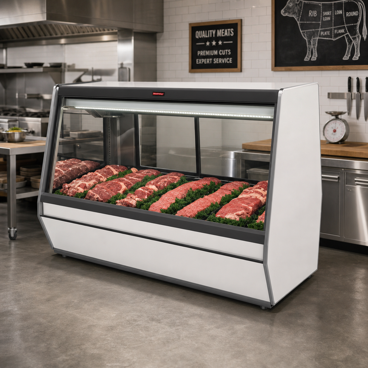 Product image #2 for Howard-McCray 32E Series 50-Inch Remote Red Meat Service Case with Straight Glass Front, Endless Design and LED Lighting