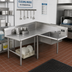 Thumbnail image #2 for John Boos Pro-Bowl L-Shaped Corner Soiled Dishtable with 20