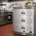 Thumbnail image #3 for Toastmaster (Middleby) 3C80AT09 3-Drawer Built-In Drawer Warmer with Thermostatic Controls, Stainless Steel Exterior, 12 x 20 x 5-Inch Pan Capacity