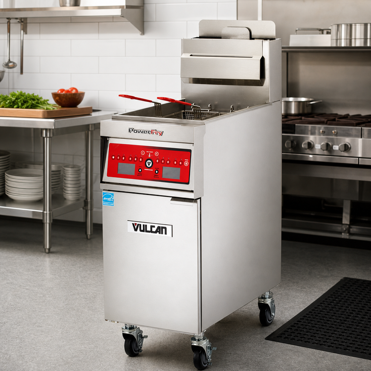 Product image #3 for Vulcan PowerFry5 High-Efficiency 21-Inch Freestanding Gas Fryer with Programmable Computer Controls and KleenScreen PLUS Filtration