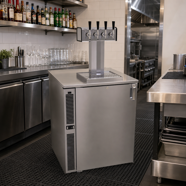 Product image #2 for Glastender C1SB28-DD One-Zone Side-Serviced Bar Profile Draft Dispensing Cooler, 28-Inch Wide