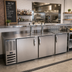 Thumbnail image #2 for Beverage-Air 94-Inch Shallow-Depth Direct Draw Beer Cooler with 3 Solid Doors, 2 Dual-Faucet Towers, and 5-Keg Capacity