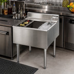 Thumbnail image #2 for Eagle Group 2200 Series B2CT-12D-22 24-Inch Underbar Cocktail Unit with 12-Inch Insulated Ice Bin, 60 lb Capacity, 6 Bottle Wells