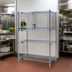 Thumbnail image #2 for 36 Inch W x 24 Inch D Chrome Security Enclosure Kit with Hinged Doors for Wire Shelving