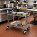 Thumbnail image #2 for Quantum 30 Inch x 21 Inch Chrome Plated Utility Bus Cart with 2 Wire Shelves