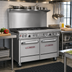Thumbnail image #2 for Southbend Ultimate 48-Inch Commercial Gas Restaurant Range with 4 Open Burners, 24-Inch Charbroiler, Convection Oven, and Cabinet Base