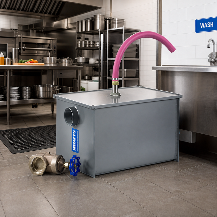 Product image #2 for Watts Grease Interceptors WD-50-A Semi-Automatic Draw-Off Grease Interceptor, 50 GPM, 100 lb Capacity, 4-Inch Threaded Connections