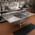 Thumbnail image #2 for John Boos Pro-Bowl 2-Compartment Platter Sink with Dual 18-Inch Drainboards and 12-Inch Deep Bowls