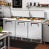 Thumbnail image #2 for True 72-Inch Three-Section Sandwich/Salad Prep Table with 30-Pan Top and R290 Self-Contained Refrigeration