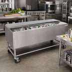 Thumbnail image #3 for John Boos UBBB-2460-X 60-Inch Mobile Stainless Steel Bar Ice Chest, 58-Inch Bin, Locking Casters, No Backsplash