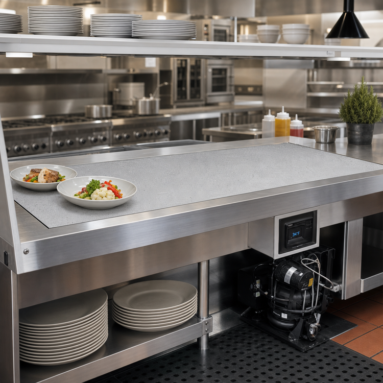 Product image #2 for Hatco 36-Inch Built-In Flush Top Simulated Stone Remote Refrigerated Shelf