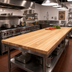 Thumbnail image #2 for Boos Block Edge Grain Maple Kitchen Countertop with Full-Length Rails, 132 x 48 x 1-3/4 Inches, Penetrating Oil Finish