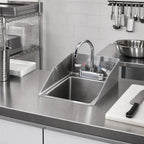 Thumbnail image #2 for Krowne HS-1220 Drop-In Stainless Steel Hand Sink with Faucet, 12 x 18 Inches, 10-Inch Deep Compartment and Side Splashes
