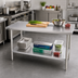 Thumbnail image #2 for John Boos Stallion 60-Inch x 30-Inch Budget Stainless Steel Top Work Table with Adjustable Undershelf