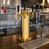 Thumbnail image #2 for Micro Matic USA Single-Column Countertop Air-Cooled Draft Beer Tower with 3 Brass Faucets, PVD Brass Finish