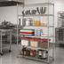 Thumbnail image #2 for Quantum 72-Inch W x 30-Inch D x 54-Inch H Wire Shelving Starter Kit with 5 Shelves, 304 Stainless Steel