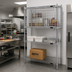 Thumbnail image #2 for Eagle Group Chrome Flip-Up Door Security Enclosure Kit for 18-Inch x 30-Inch Wire Shelving