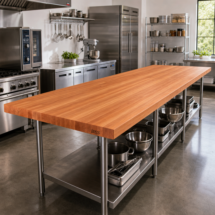 Product image #2 for Boos Block American Cherry Edge Grain Kitchen Countertop, 144 x 38 x 1-1/2 Inch, Varnique Finish