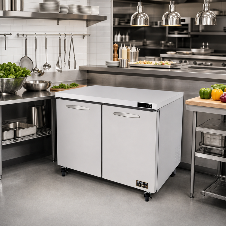 Product image #2 for Kool-It Signature 48-Inch Two-Section Undercounter Freezer, 13.1 Cu. Ft., Solid Doors
