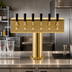 Thumbnail image #2 for Micro Matic T-Style Countertop Air-Cooled Draft Beer Tower with 6 Brass Faucets, PVD Brass Finish