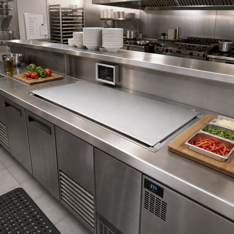 Product image #2 for Hatco CSUX-36-F 36 Inch x 15-1/2 Inch Undermount Cold Shelf for Remote Refrigeration