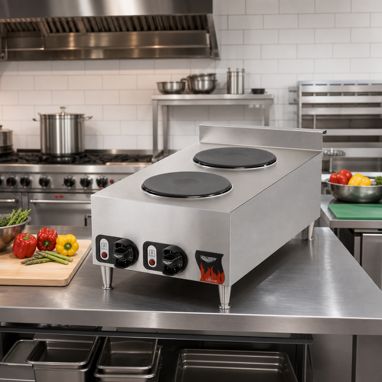 Product image #2 for Vollrath Cayenne 2-Burner Countertop Flat Top Electric Hot Plate