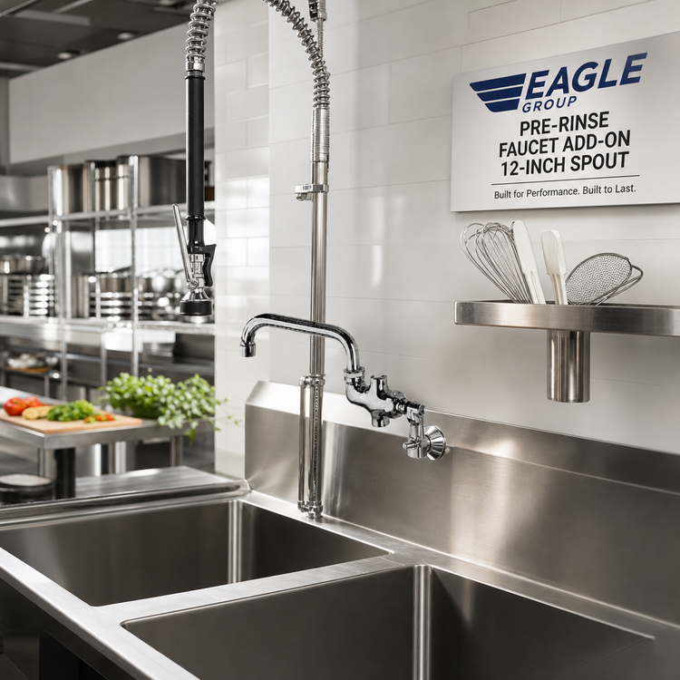 Product image #2 for Eagle Group Pre-Rinse Faucet Add-On with 12-Inch Spout