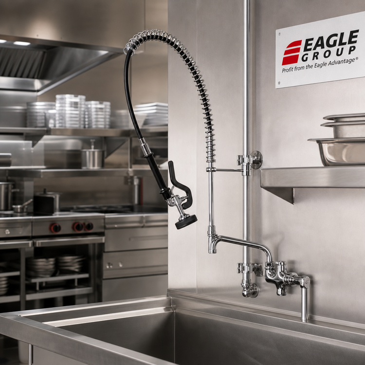 Product image #2 for Eagle Group Pre-Rinse Faucet Add-On with 12-Inch Spout