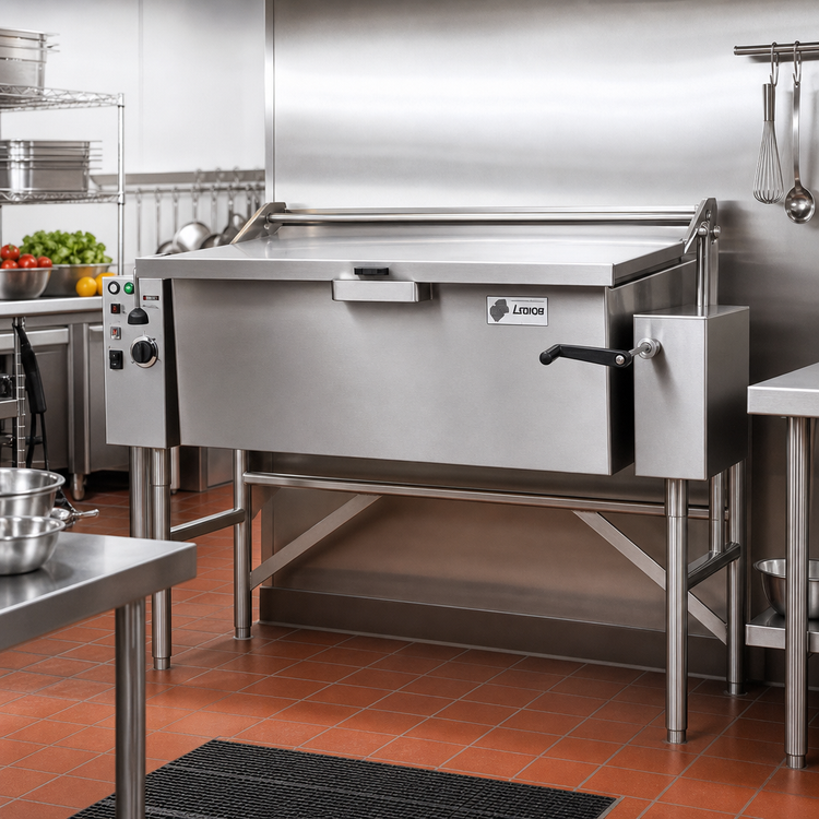 Product image #2 for Classic Wall-Mounted Electric Manual Tilting Skillet, 49 Gallon, 15 kW