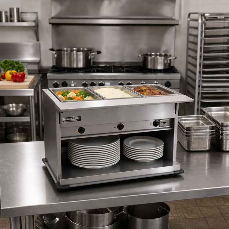 Product image #2 for Spec-Master PHT3CB-240-3 Portable 3-Well Full-Size Electric Hot Food Table