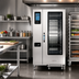 Thumbnail image #2 for Alto-Shaam Prodigi™ PRO 20-Pan Gas Boiler-Free Floor Model Combi Oven/Steamer with Roll-In Cart