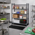 Thumbnail image #2 for Cambro Camshelving Basics Plus 4-Tier Solid Stationary Starter Unit, 24 x 60 x 64 Inches, Brushed Graphite