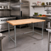 Thumbnail image #2 for John Boos SNB14 Edge Grain Wood Top Work Table with Stainless Steel Base, 48