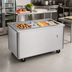 Thumbnail image #2 for Mobile Modular Ice-Cooled 3-Pan Cold Food Table with Enclosed Base, 48 x 30 x 35-1/2 Inches