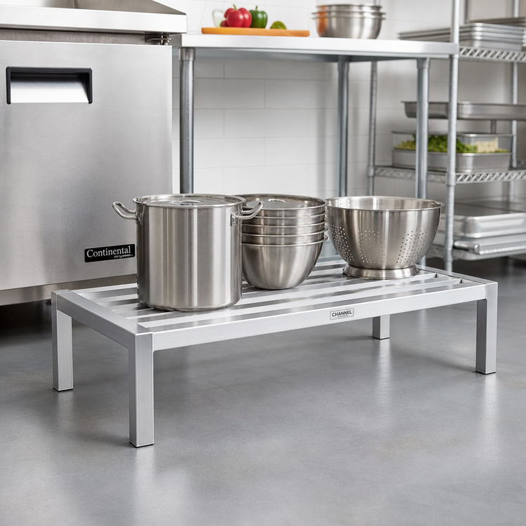 Product image #2 for Channel Manufacturing Standard Series Tubular Aluminum Dunnage Rack, 54 x 24 x 12 Inches, 2,200 lb. Capacity
