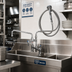Thumbnail image #2 for T&S Brass B-0175-04 Pre-Rinse Unit with 8-Inch Deck Mount Add-On Faucet, 12-Inch Swing Nozzle and Spray Valve
