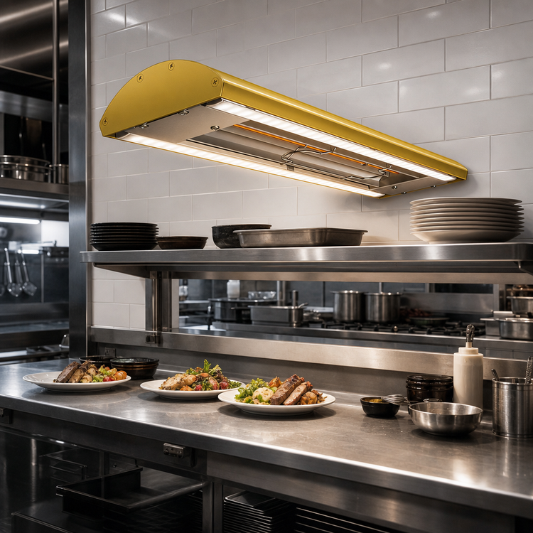 Product image #2 for Hatco Glo-Ray Curved Lighted Infrared Strip Heater, 48 Inch, 812 Watts